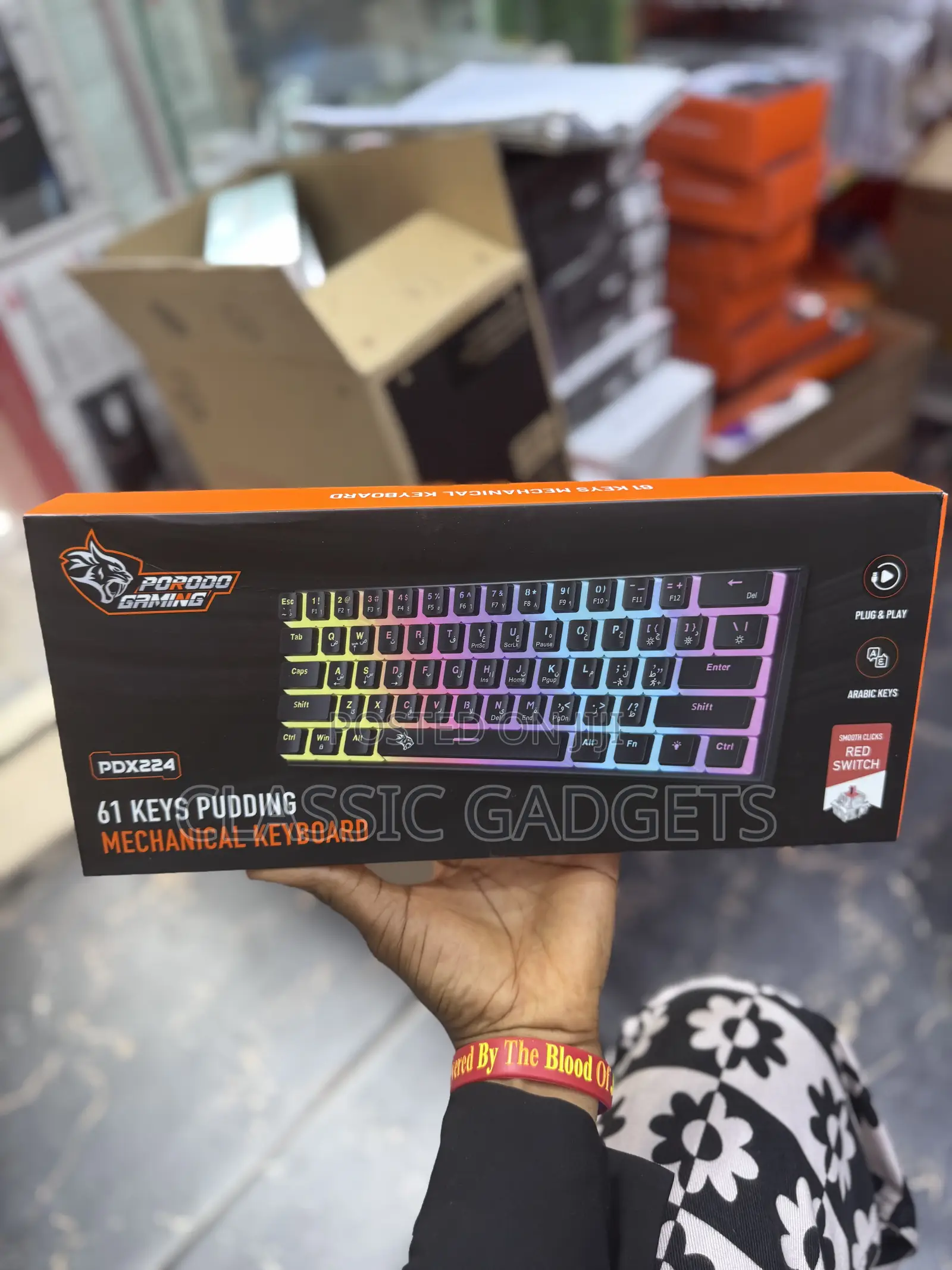 Porodo Pdx224 Gaming Mechanical Keyboard With 61 Keys