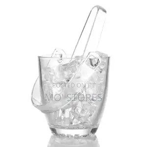Quality Glass Ice Bucket With Ice Tong
