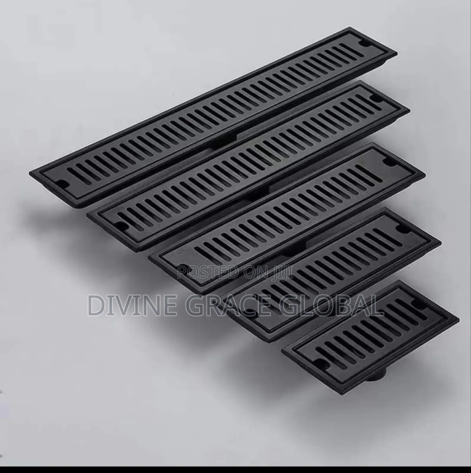 Black Floor Drainage Bath