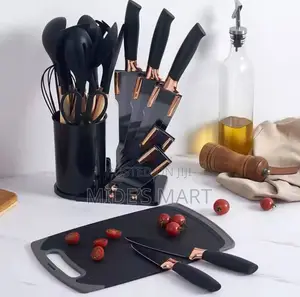 Silicon Spoon Set With Knives and Chopping Board