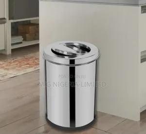 Stainless Steel Swing Lid Dustbin Garbage Bin,Trash Can With Removable