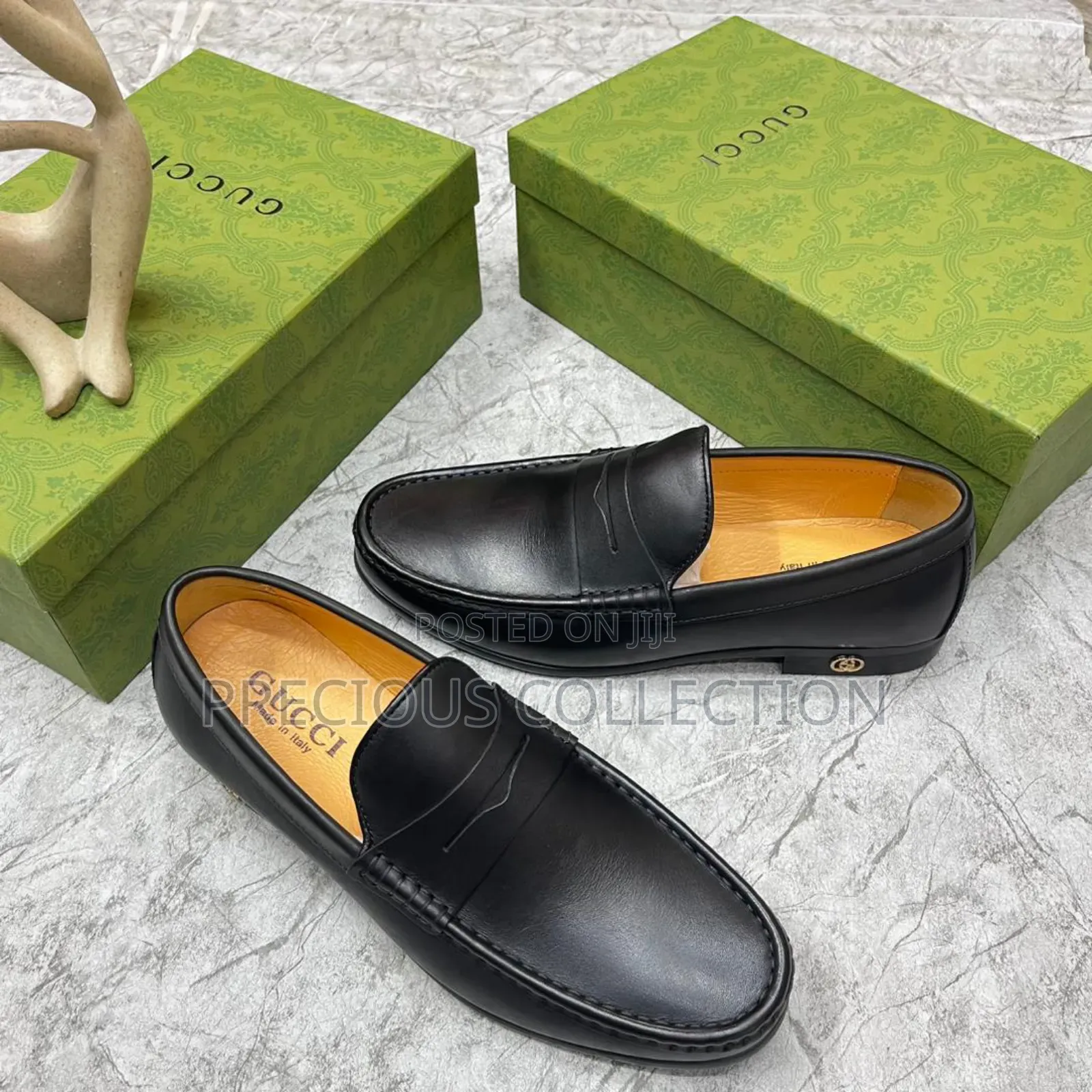 Single Stud Sole Matte Leather Gucci Coperate Shoes