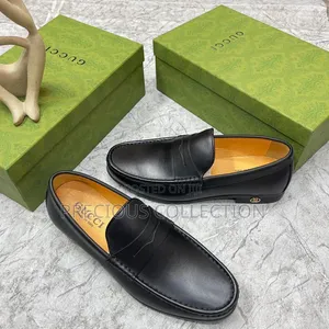 Single Stud Sole Matte Leather Gucci Coperate Shoes
