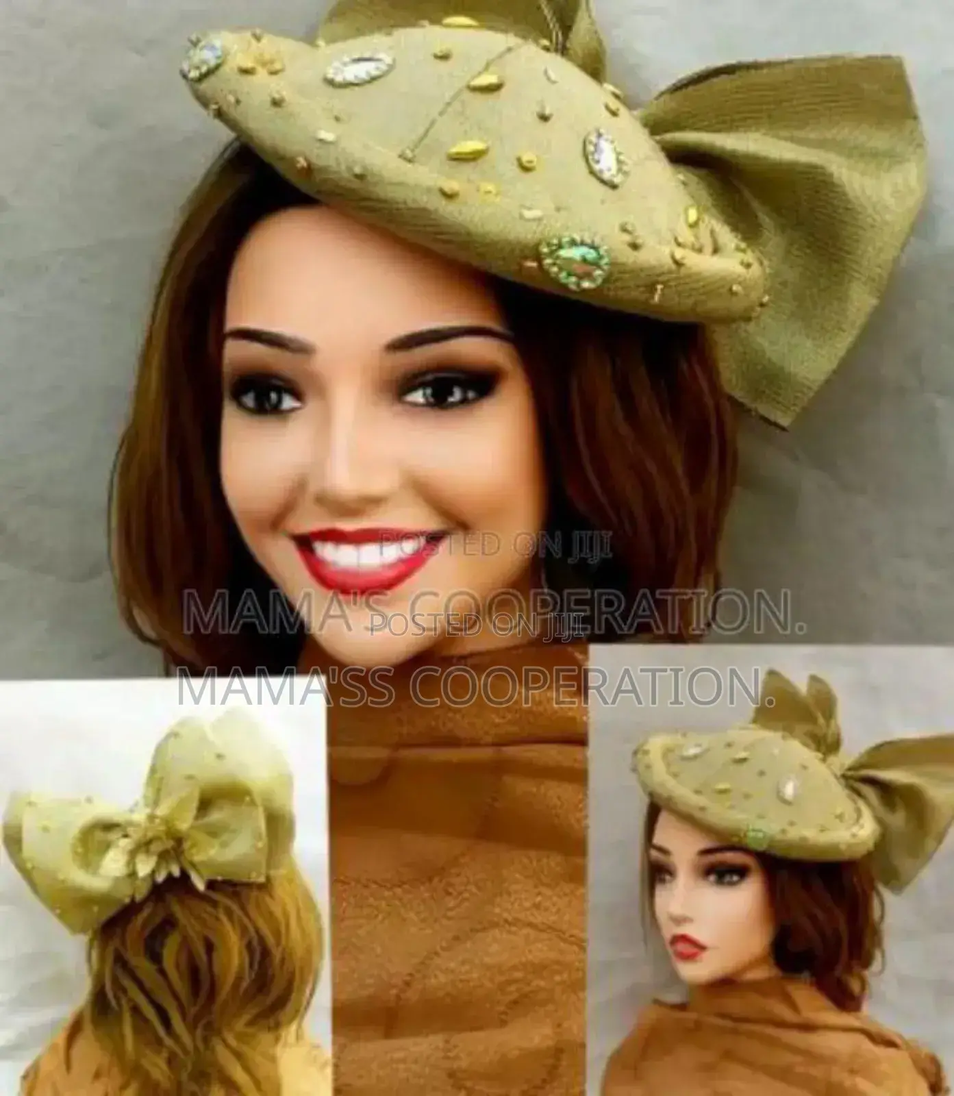 Moulded Fascinator Cap With Ashoke