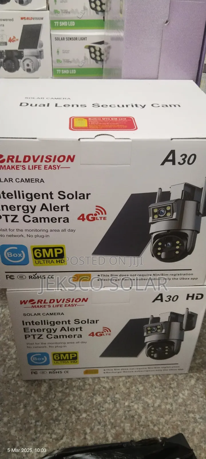 Intelligent Solar CCTV PTZ Camera 6mp