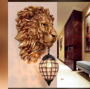 Majestic Lion Head Wall Light