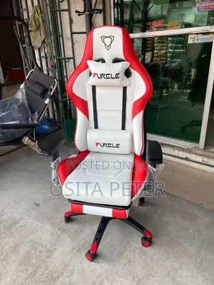 Furgle New Design Gaming Chair, Red and White Color