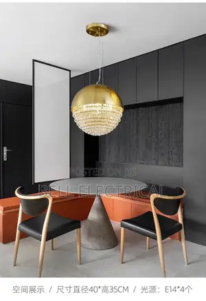 Modern Gold Crystal Chandelier