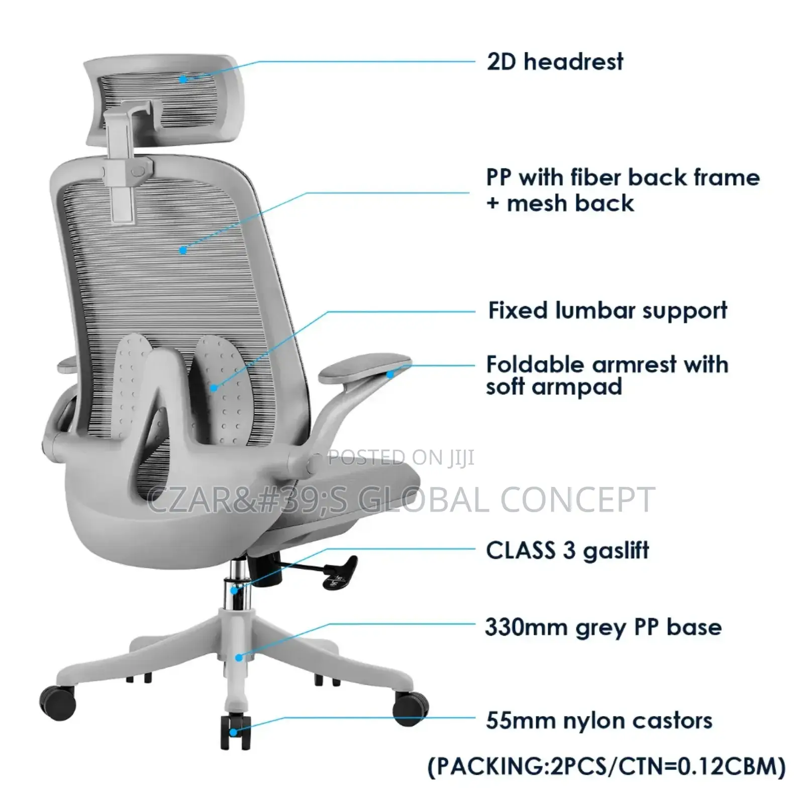 Executive Office Chair With Lumber Support