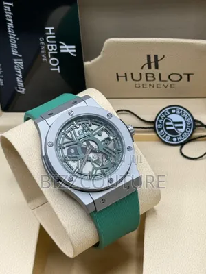 Original Hublot Green Rubber Strap Watch Available in Store