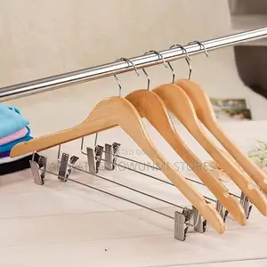 10pcs Solid Wood Clothes Hanger