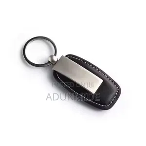 Customizable Leather With Metal Keyring