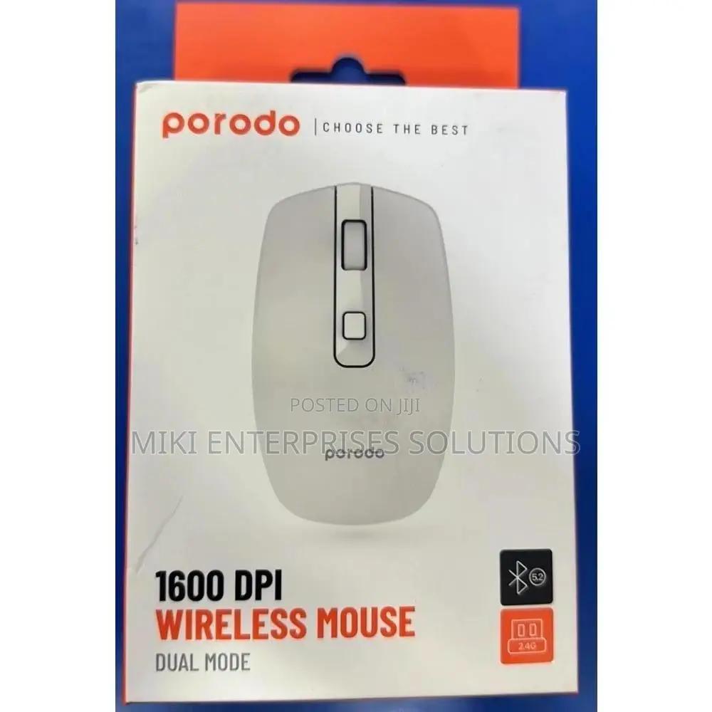 Porodo Wireless And Bluetooth Rechargeable Moue Dpi 1600