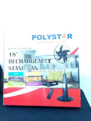 First Grade- Polystar 18inches Rechargeable Standing Fan