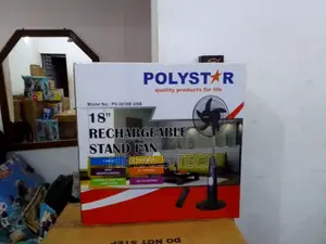 Best Market- Polystar 18inches Rechargeable Standing Fan