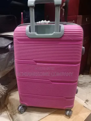 Medium Pink Unbreakable Rubber Luggage