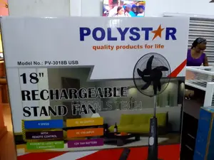 Current Best- Polystar 18inches Rechargeable Standing Fan