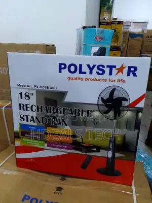 Wise Selection- Polystar 18inches Rechargeable Standing Fan