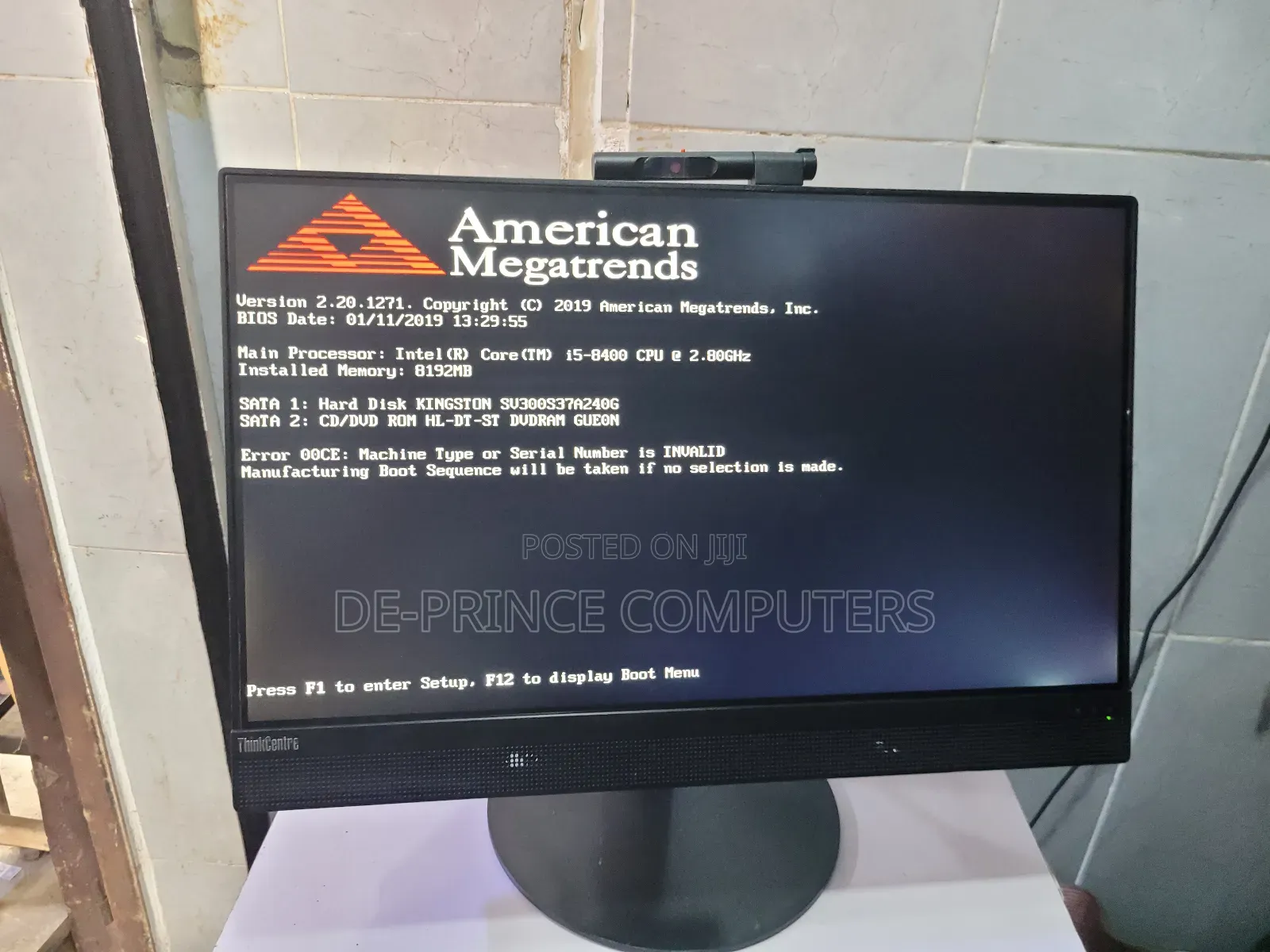 Desktop Computer Lenovo ThinkCentre M900 8GB Intel Core I5 SSD 256GB