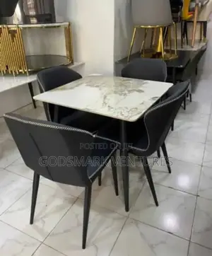 Imported 4 Seater Marble Dining Set for Dining Apartment.