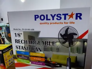 Amarzing Bargain- Polystar 18inches Rechargeable Standin Fan