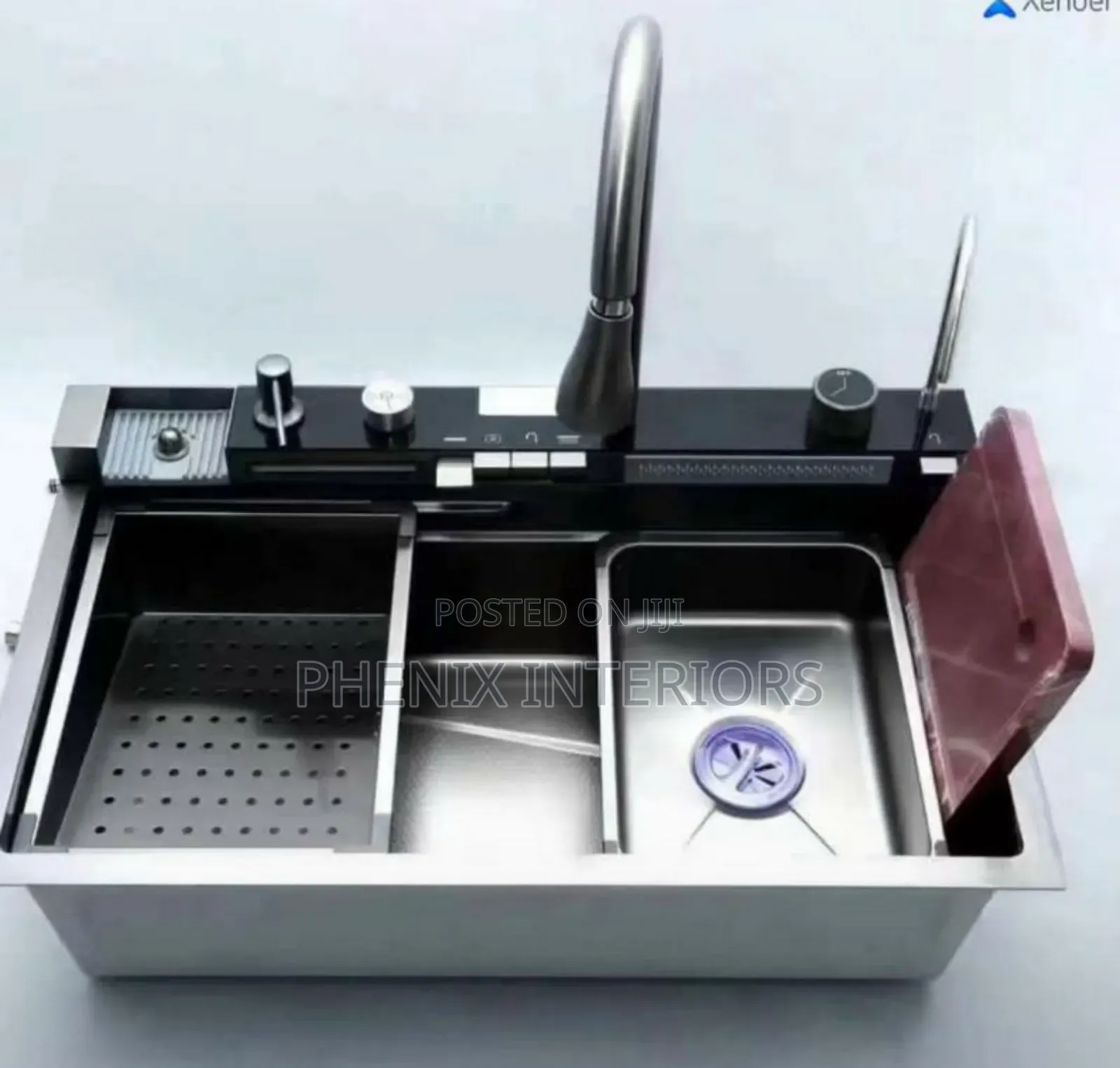 Automatic Multifunctional Button Handmade Kitchen Sink