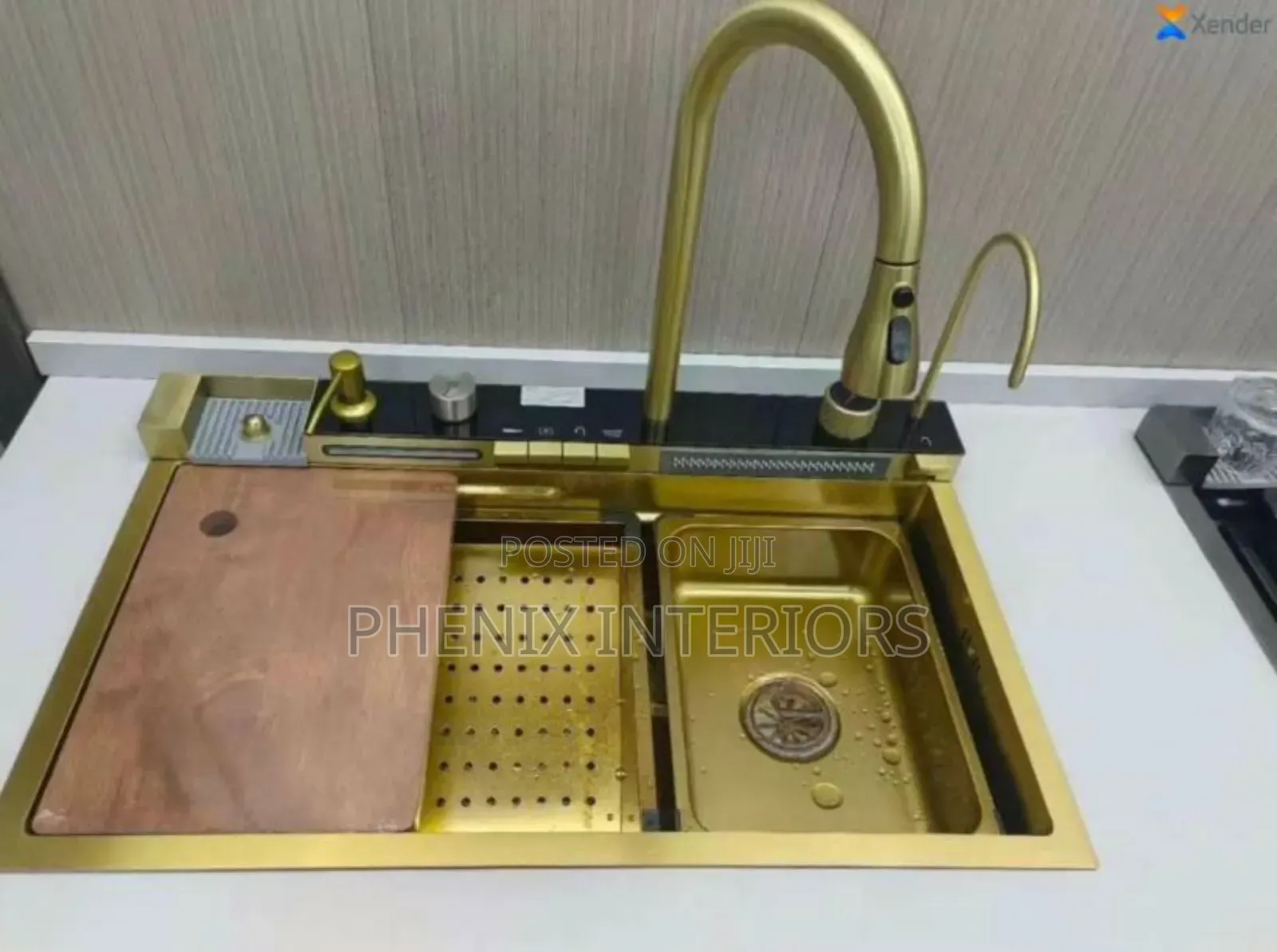 Automatic Multifunctional Button Handmade Kitchen Sink