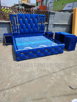 Padded Set of 6by6 Bed With Cupboards and Vanity Table