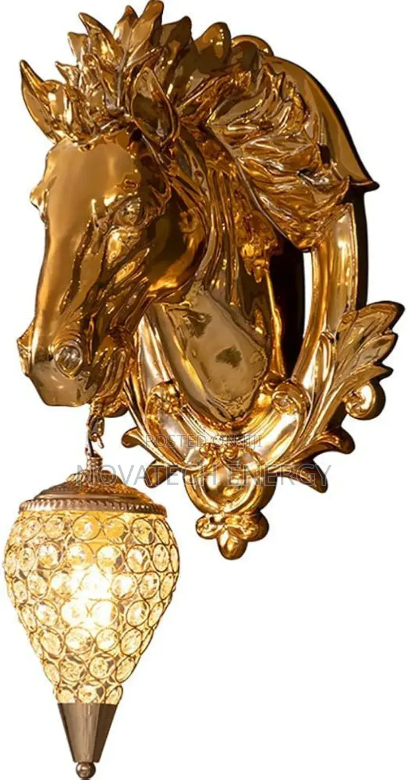 Horse Head Sculpture Wall Bracket Light for Homes