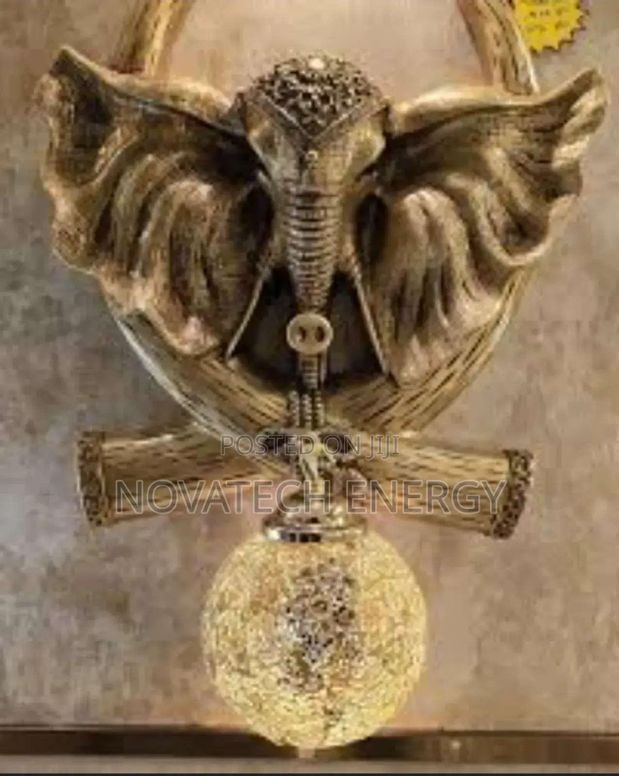 Elephant Head Sculpture Wall Bracket Light for Homes