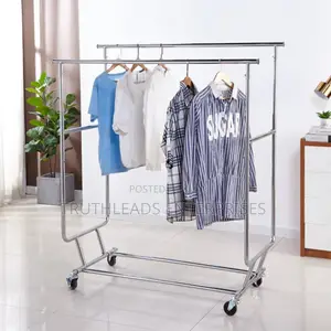 Everlasting Double Arm Silver Cloth Rack