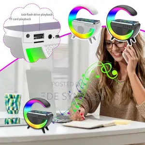 Desk Wireless Charging 15w Lamp With Bluetooth Speaker