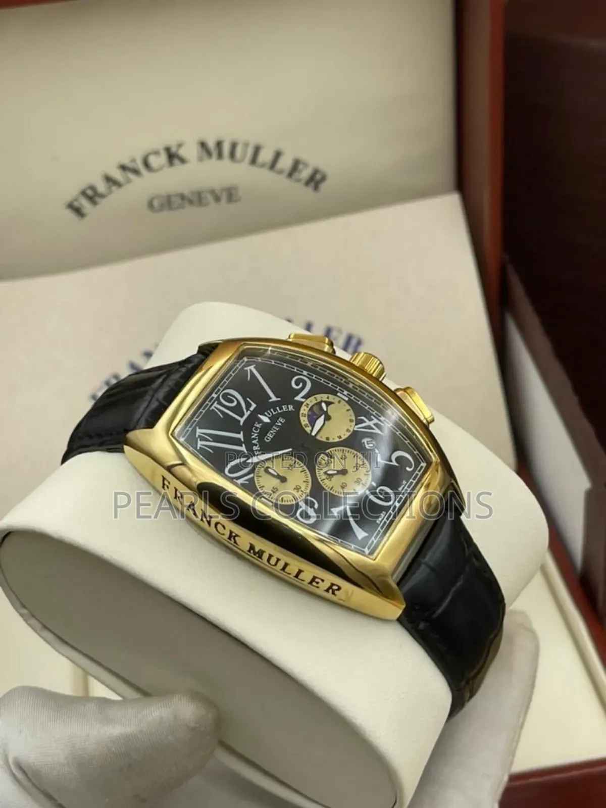 Frank Muller Leather/Chain Wristwatch Automatic Chronograph