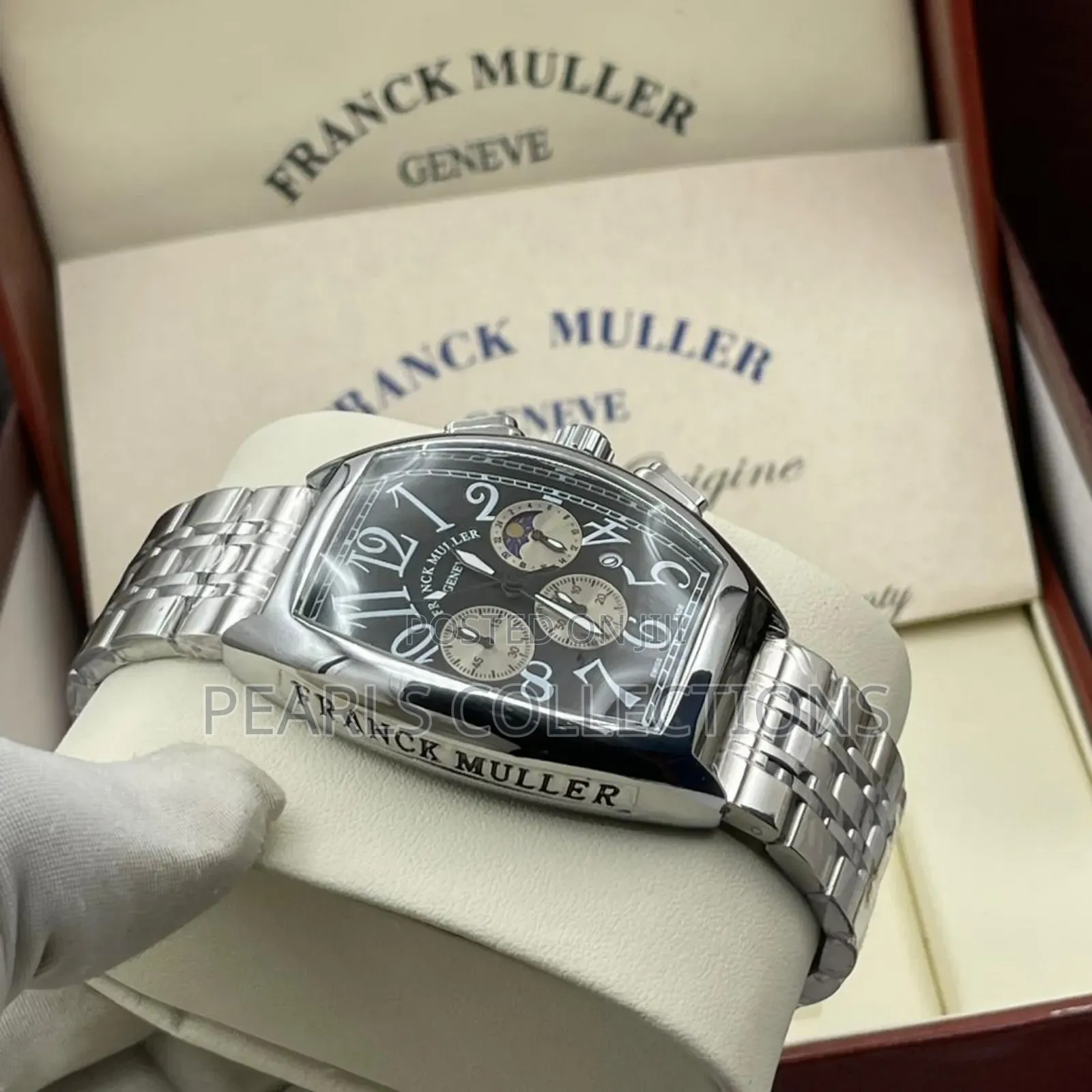 Frank Muller Leather/Chain Wristwatch Automatic Chronograph