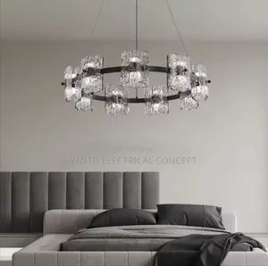 Minimalistic Dropping Crystal Dining and Living Room