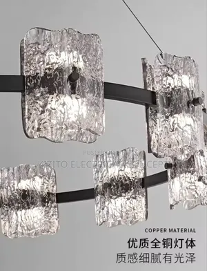 Minimalistic Dropping Crystal Dining and Living Room