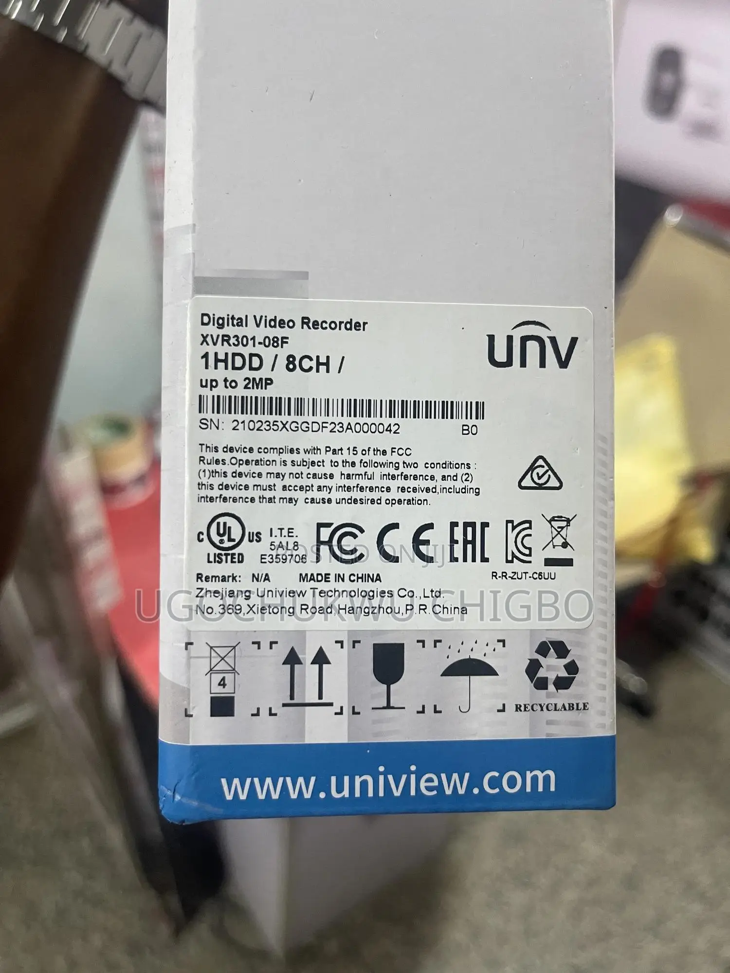 Uniview 8 Channel DVR 2mp