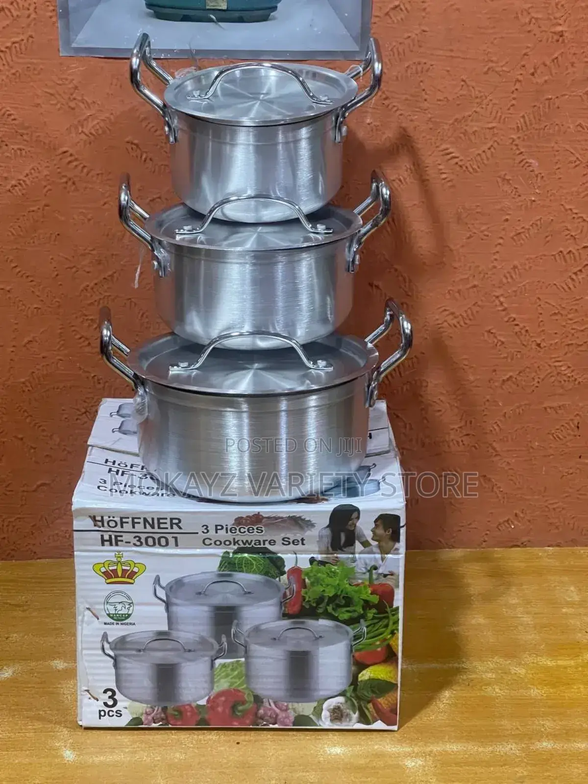 3pcs Hoffner Thickened Aluminum Cookware/Pot Set