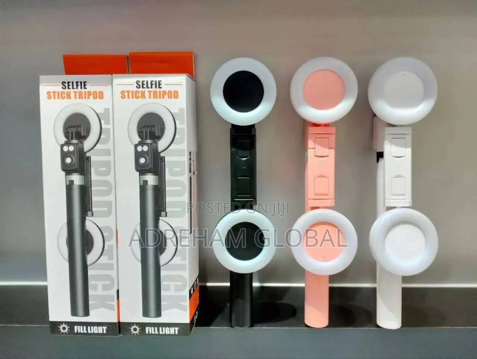 Double Light Selfie Stick/Stand