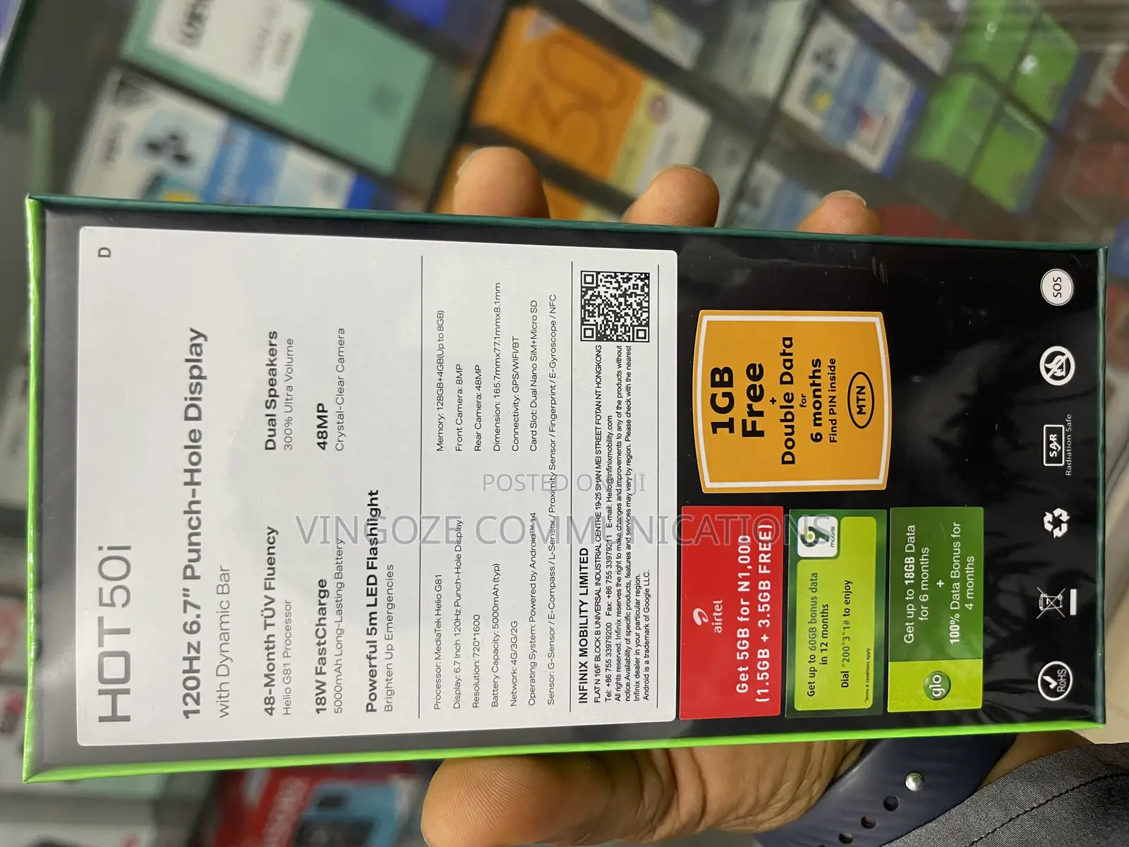 New Infinix Hot 50i 128 GB Gold