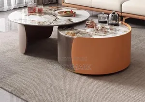 Imported Marble Centre Table and Stool.