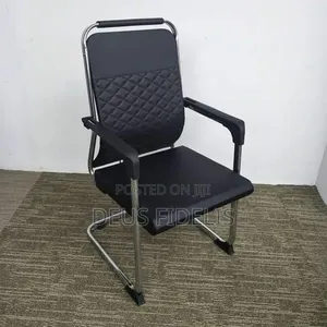 Visitors Leather Chair Black