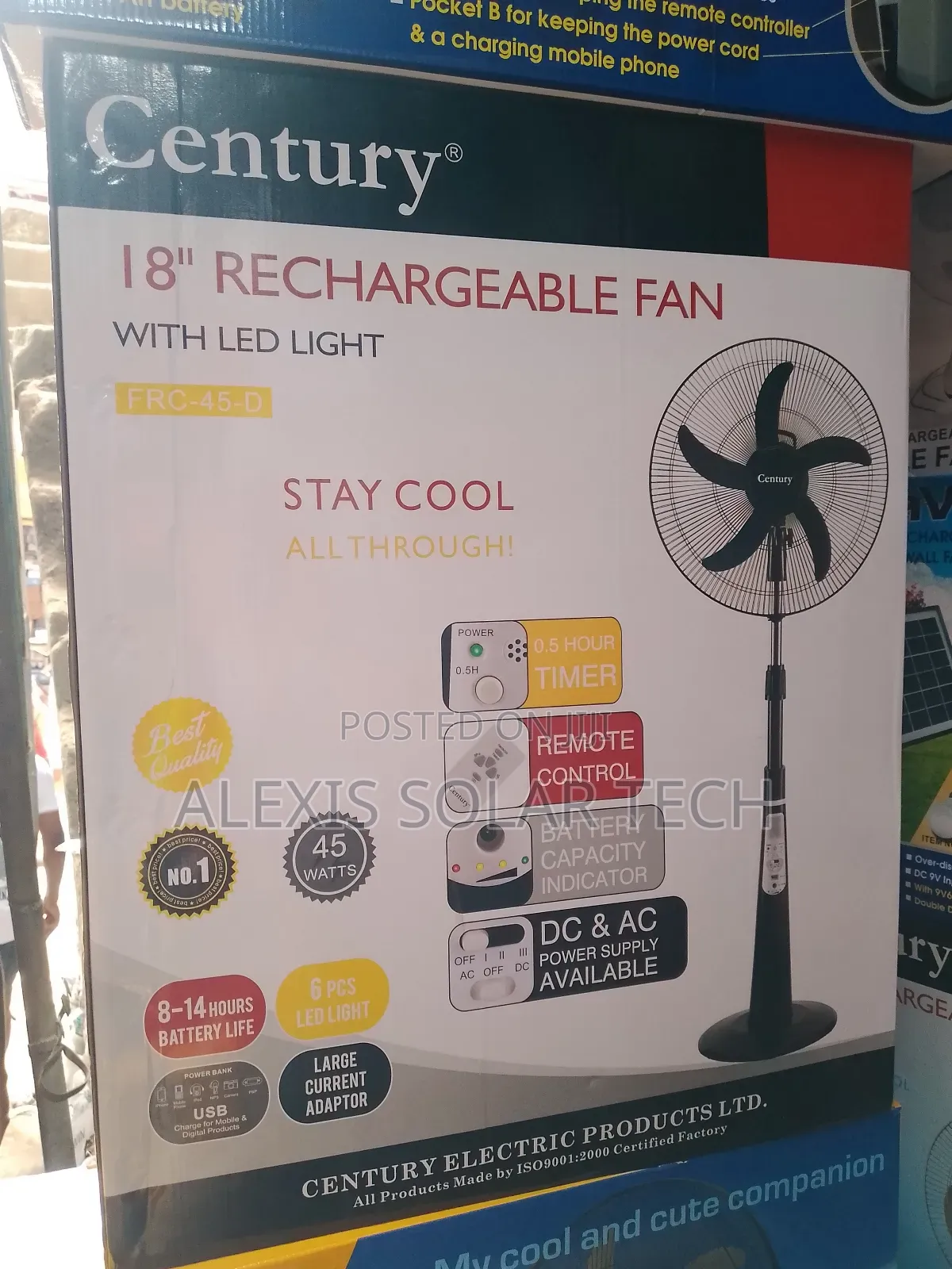 Century Rechargeable Fan