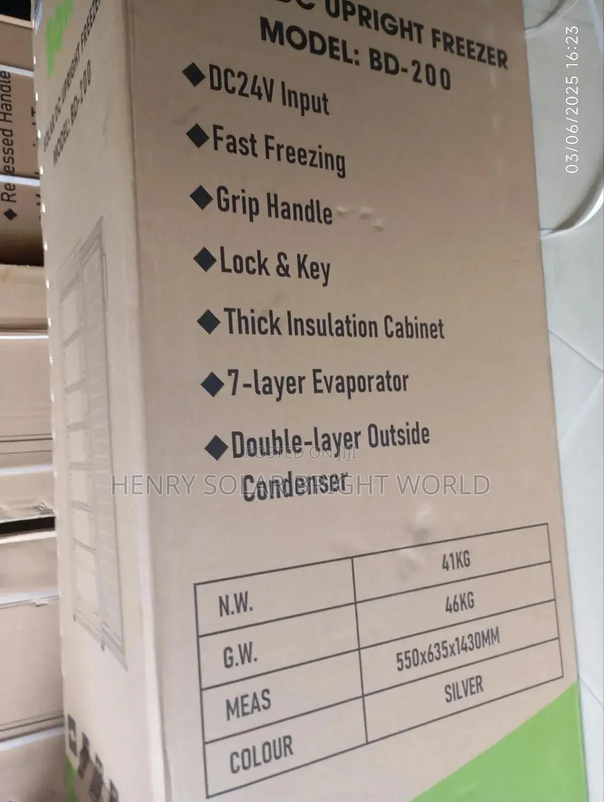 Bona Ac/Dc 200l Upright Freezer