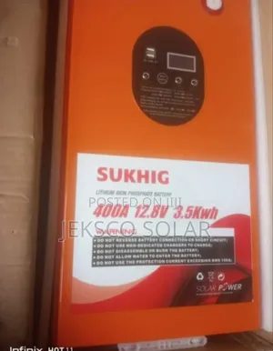 400ah, 3.5kw, 12v, Suhkig Lithium Ion Phosphate Battery.