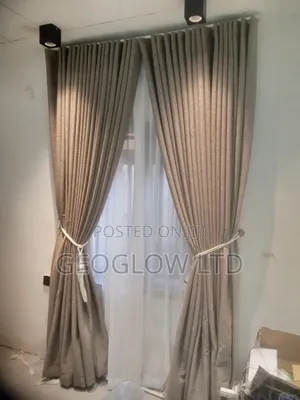Brown Curtain Track Curtain