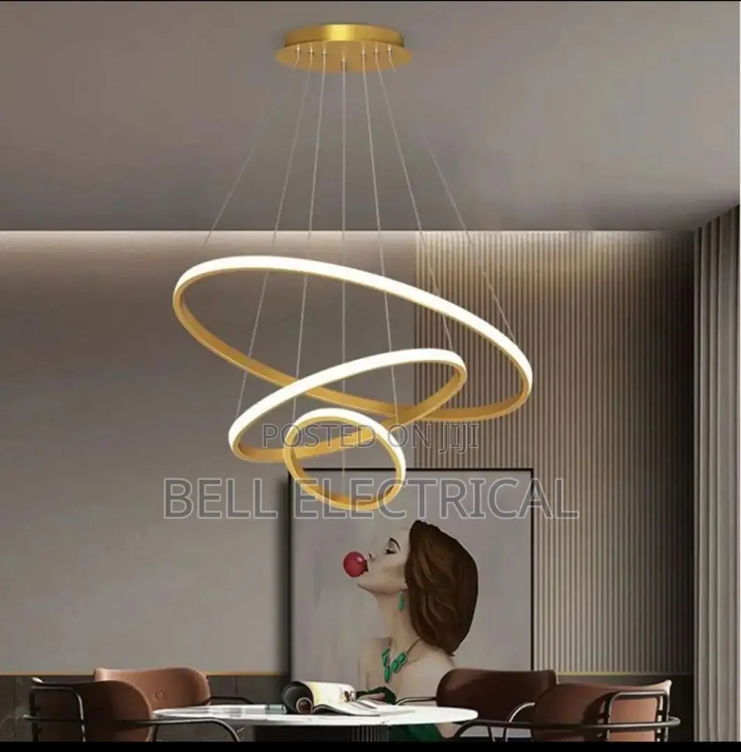 Luxury Gold Spiral Led Chandelier