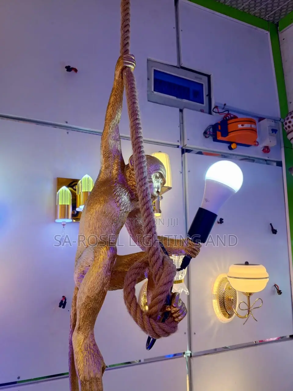 Monkey Light Chandelier (Available In Black And Gold)