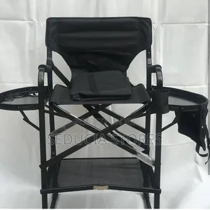 Foldable Makeup Chair With Double Tray