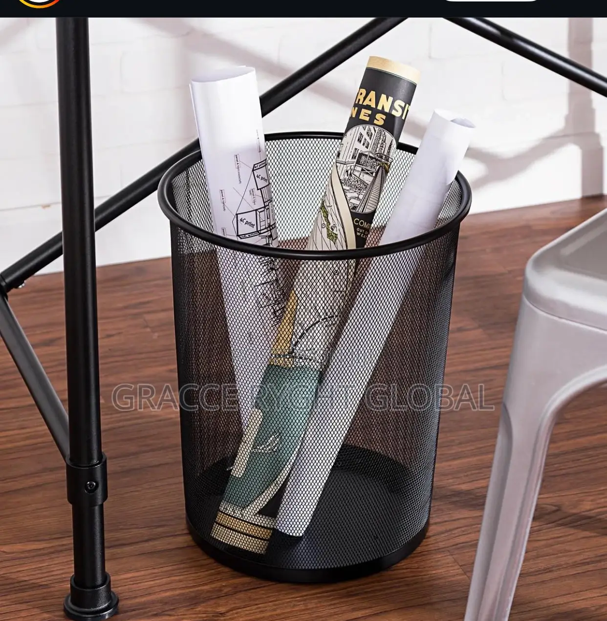 Metal Mesh Waste Bin